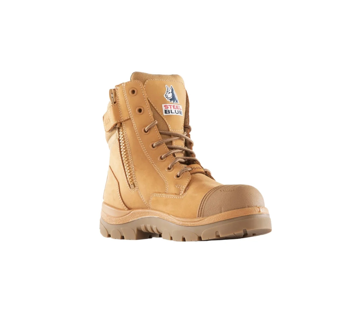 318591 Steel Blue Southern Cross Composite Toe Boot in Sand and Wheat Nubuck