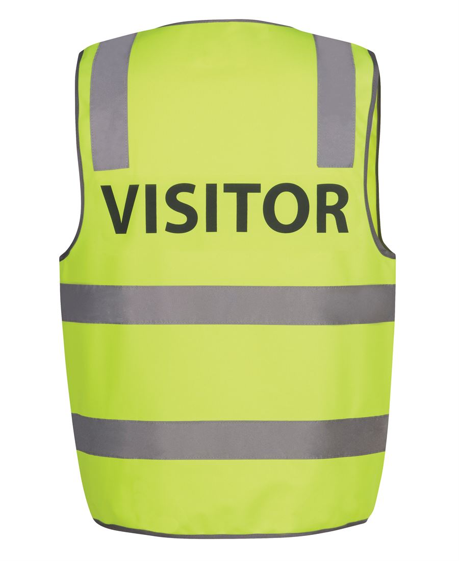6DNS7 JBS HV (D+N) SAFETY VEST PRINT VISITOR LIME