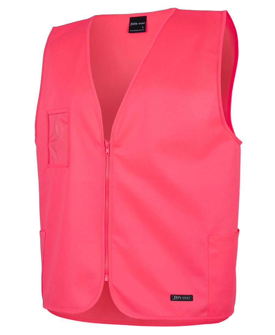 6HVSZ JBs Wear Hi Vis Zip Safety Vest
