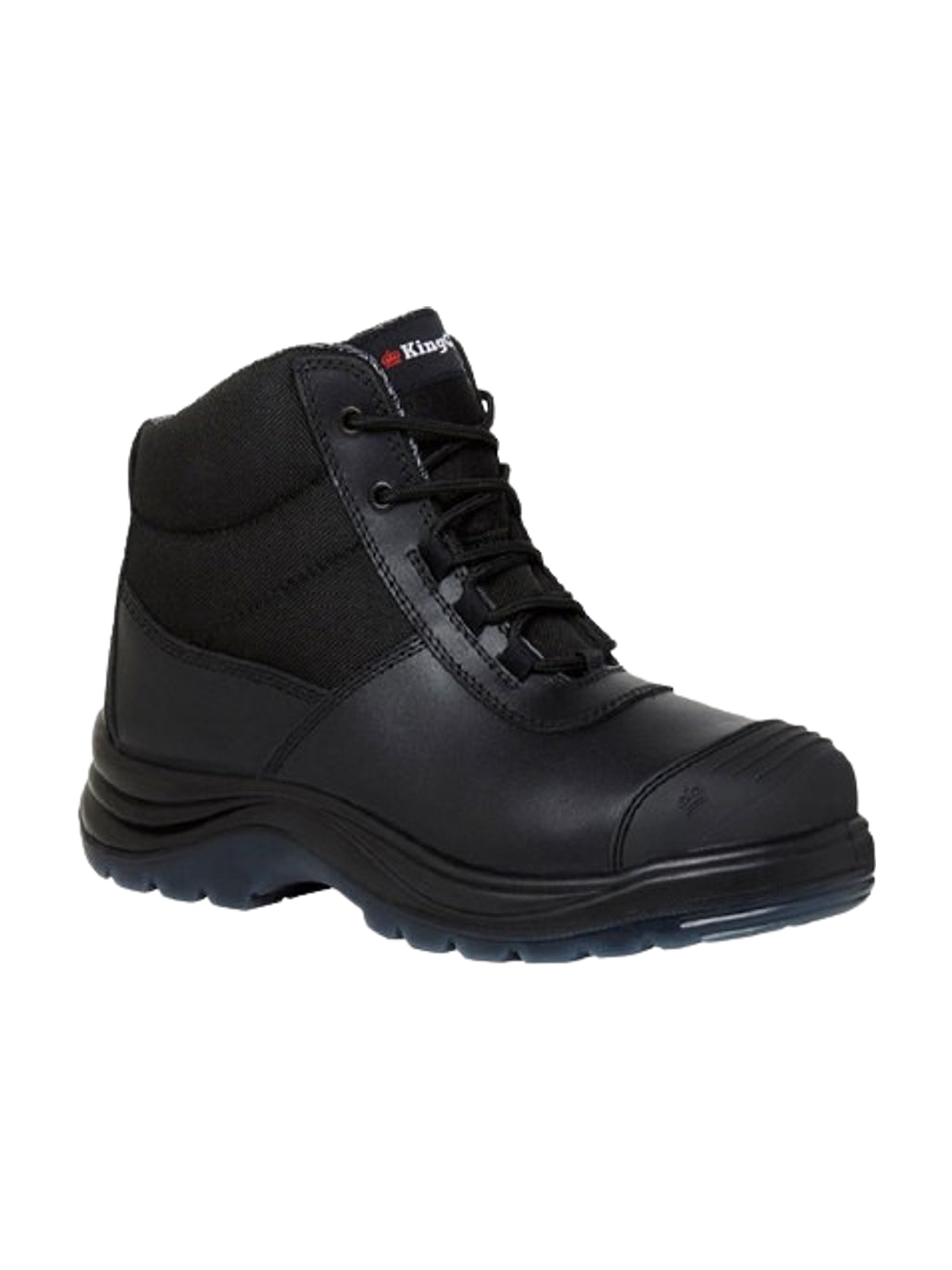 K27135 King Gee Mens Tradie ComfortMax Zip Sided Safety Boots Black