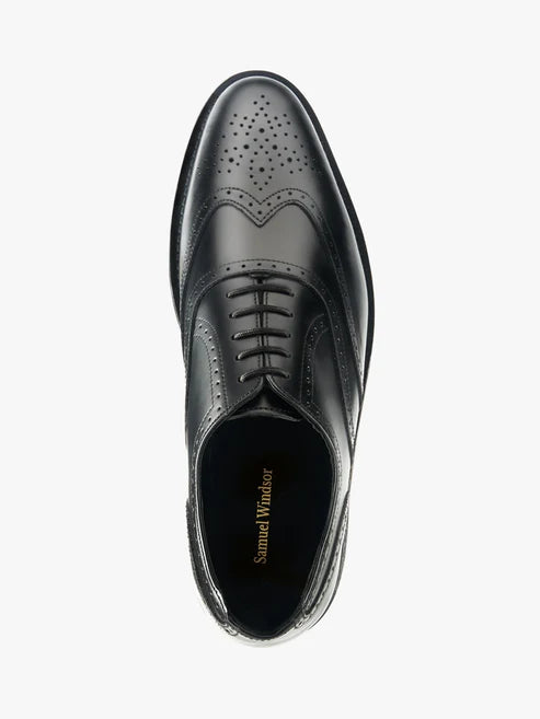 BV67 Samuel Windsor Cheltenham Brogue Black Shoe