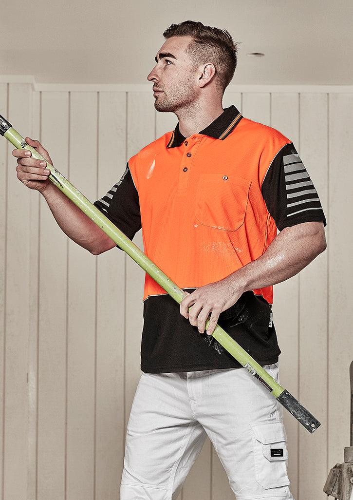 ZH236 Syzmik Mens Hi Vis Zone Short Sleeve Polo