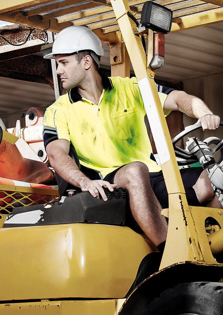 ZH237 Syzmik Mens Hi Vis Squad Short Sleeve Polo