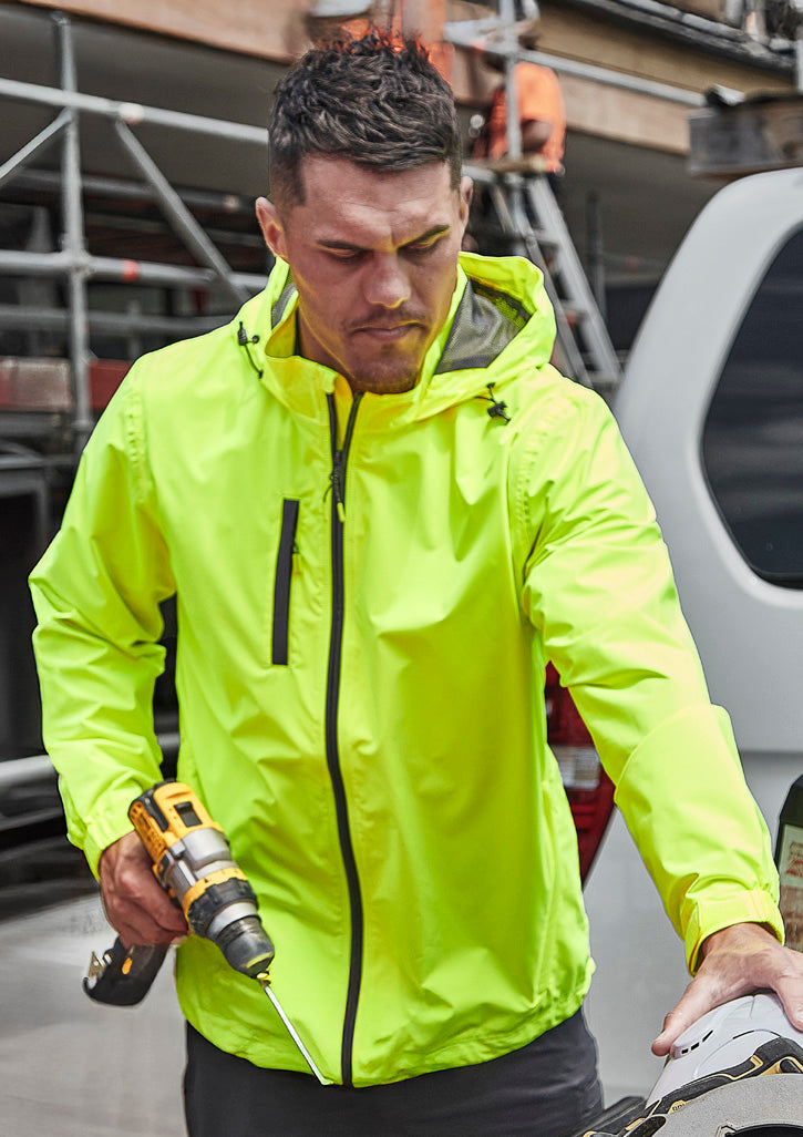 ZJ260 Syzmik Unisex Super Light Packable Rain Jacket High Vis