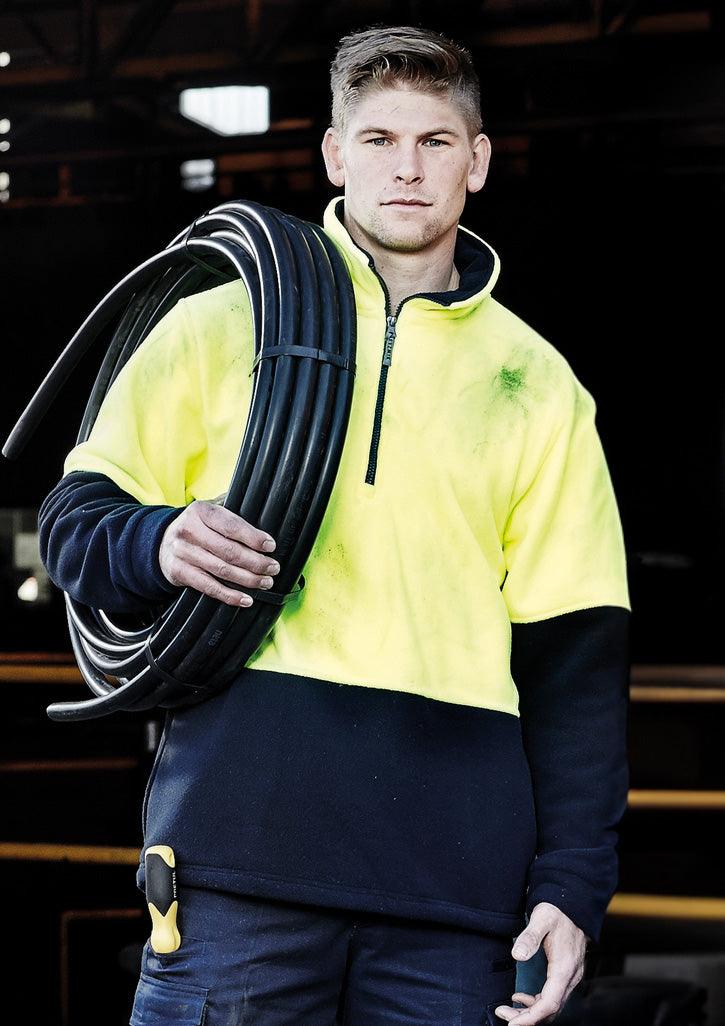 ZT460 Syzmik Unisex Hi Vis 1/2 Zip Polar Fleece Pullover