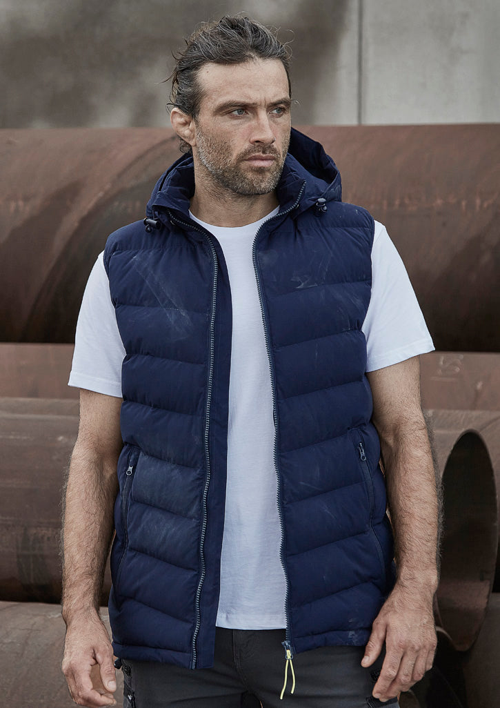 ZV245 Syzmik Unisex Streetworx Hooded Puffer Vest Navy or Black