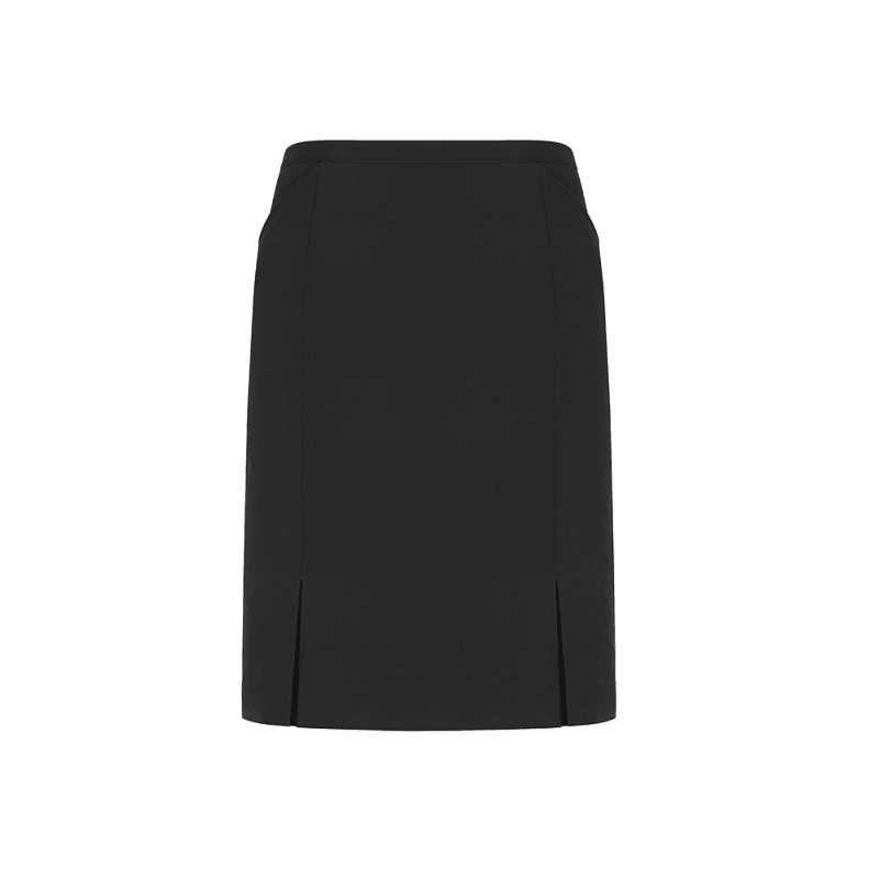 Biz Corporates Womens Front Pleat Detail Straight Skirt Slate