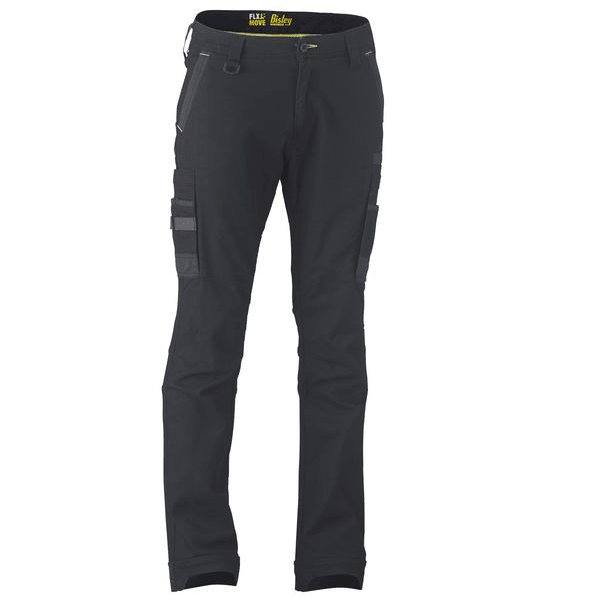Bisley Mens Flex & Move Stretch Cargo Utility Pants Black