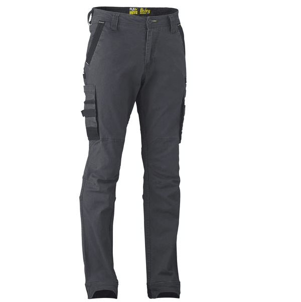 Bisley Mens Flex & Move Stretch Cargo Utility Pants Charcoal