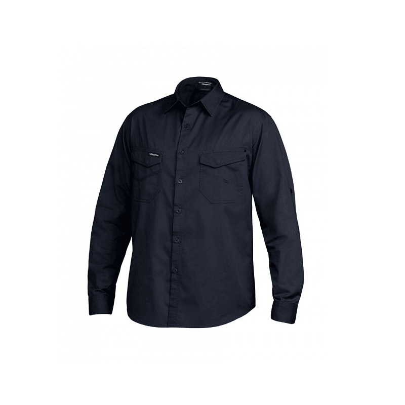 KingGee Mens Tradie Long Sleeve Shirt Navy