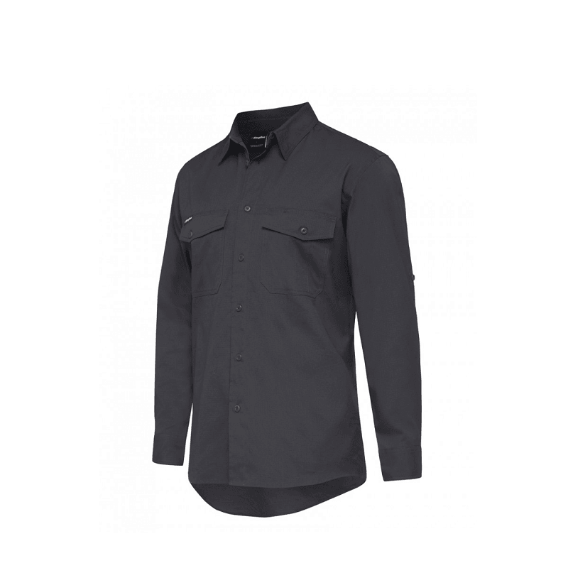KingGee Workcool 2 Long Sleeve Shirt Charcoal