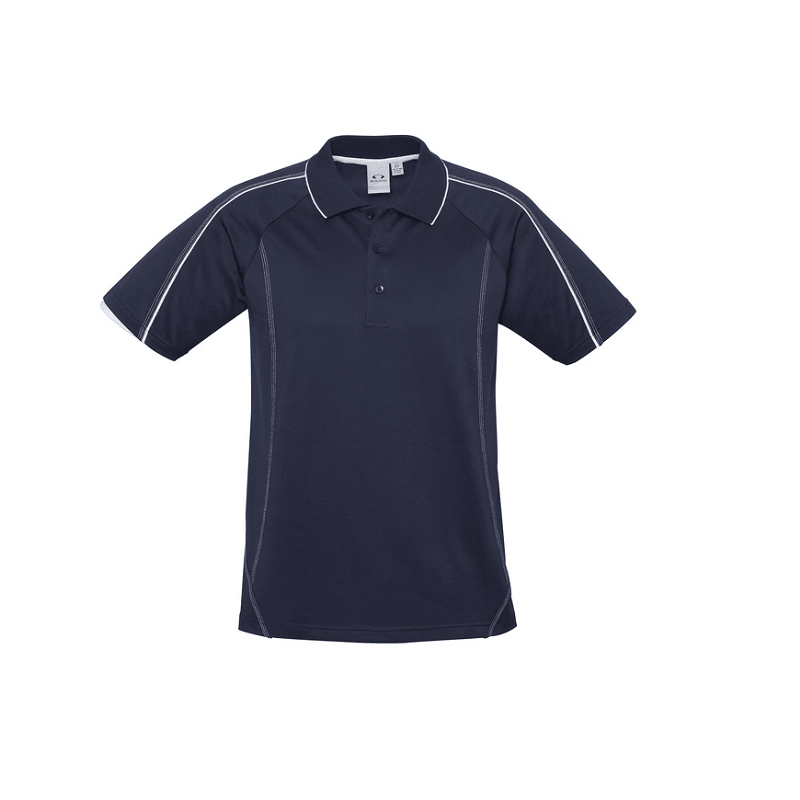 Biz Collection Mens Blade Polo Navy/White