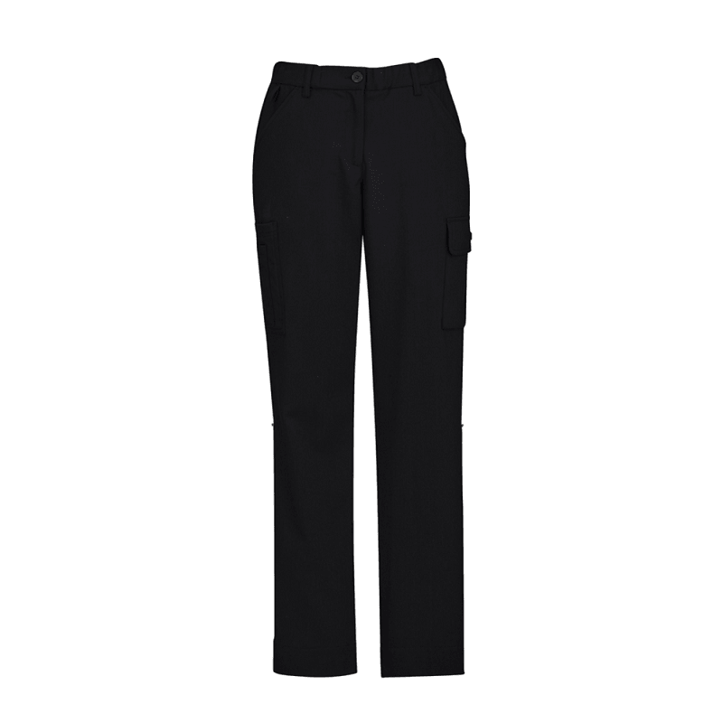 BizCare Womens Comfort Waist Cargo Pant Black