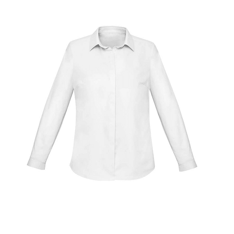 Biz Corporates Womens Charlie Long Sleeve Shirt White