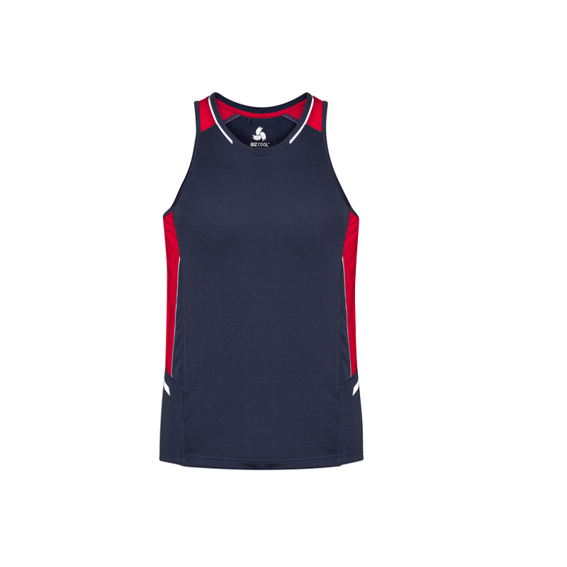 Biz Collection Mens Renegade Singlet Navy/Red