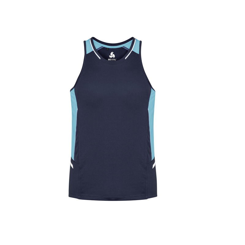 Biz Collection Mens Renegade Singlet Navy/Sky