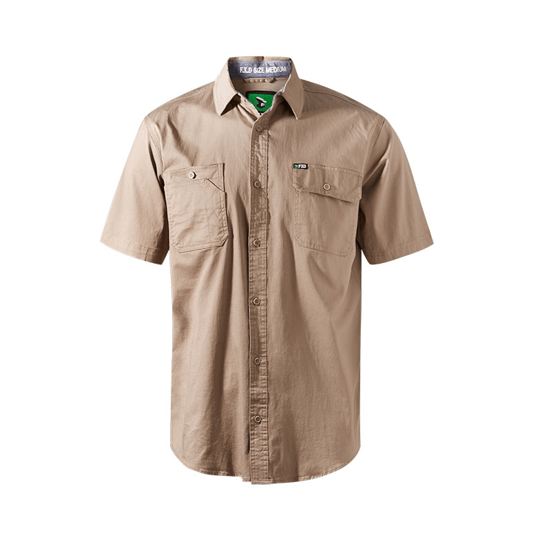 FXD SSH1 Short Sleeve Work Shirt Stone