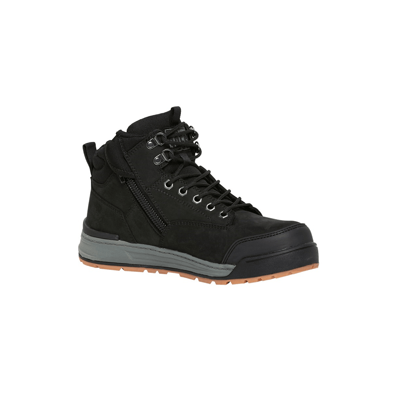 Hard Yakka 3056 Lace Zip Boot Black