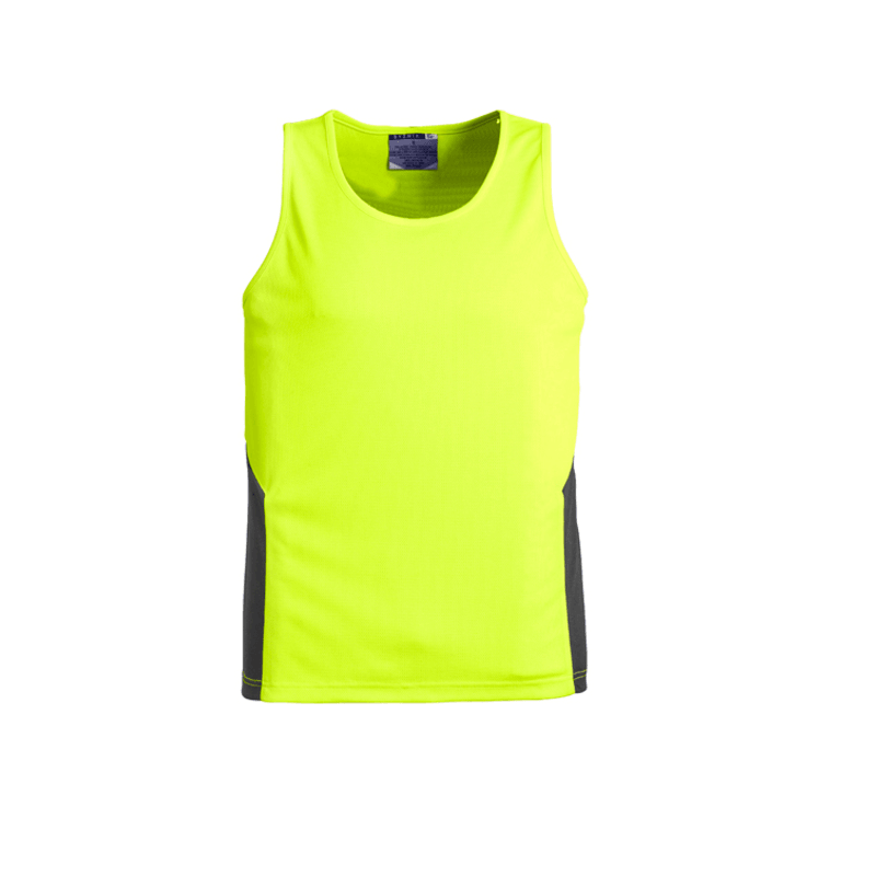 Syzmik Unisex Hi Vis Squad Singlet Yellow/Charcoal