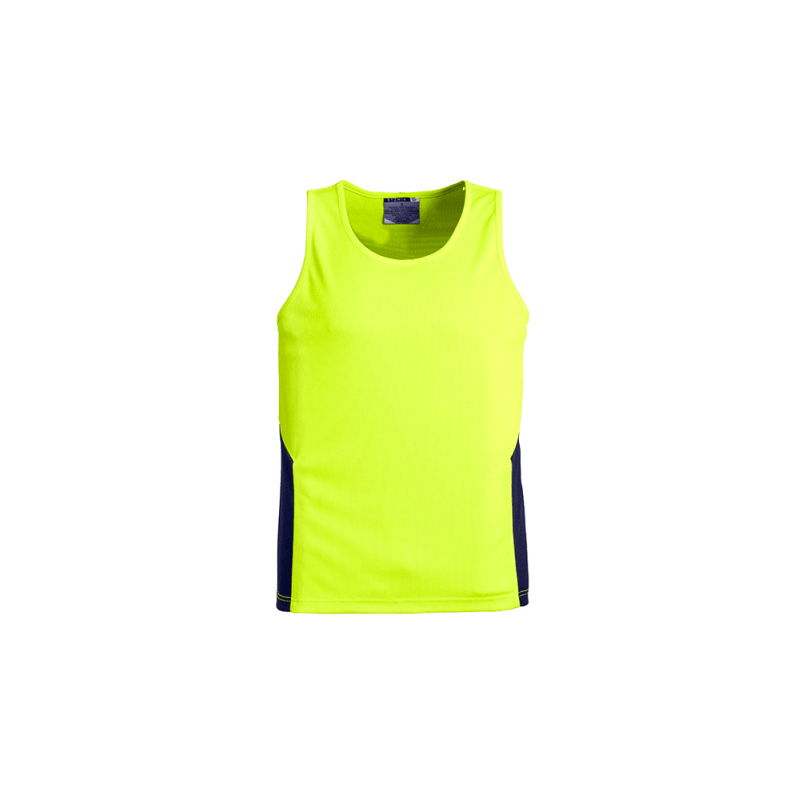 Syzmik Unisex Hi Vis Squad Singlet Yellow/Navy