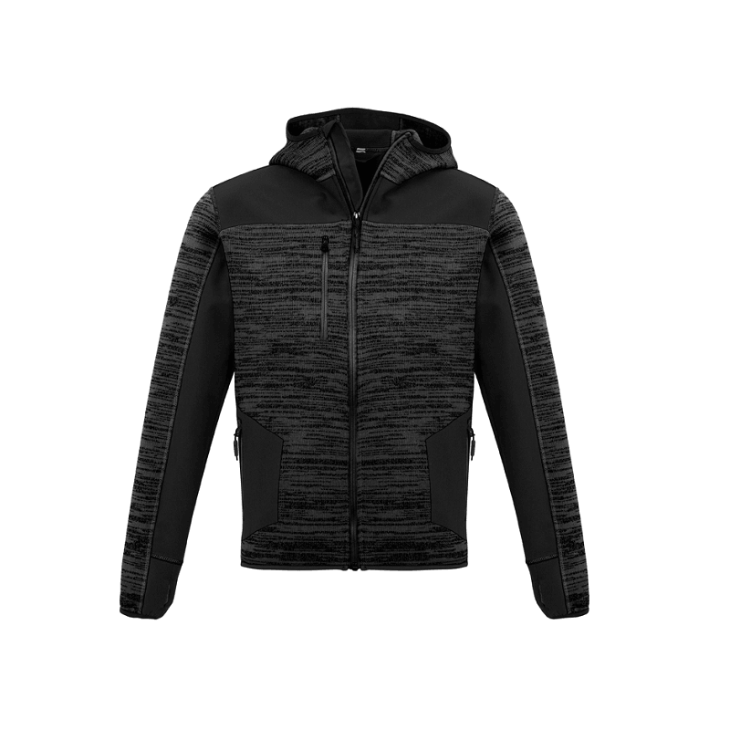 Syzmik Unisex Streetworx Reinforced Knit Hoodie Gunmetal/Black