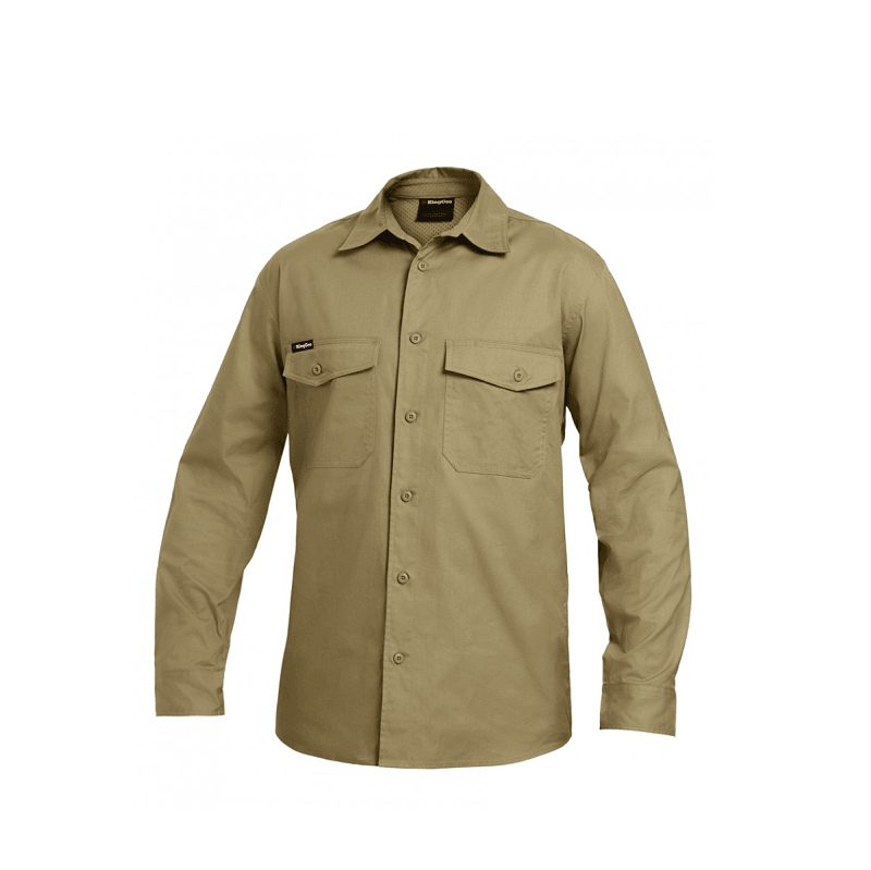 KingGee Workcool 2 Long Sleeve Shirt Khaki