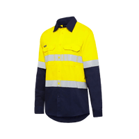 K54025 King Gee Men's Vented Spliced Drill Shirt with Tape