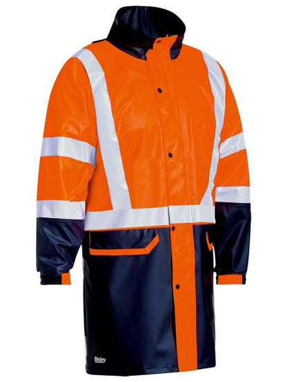 BJ6935HT Bisley Taped Two Tone Hi Vis Stretch PU Rain coat