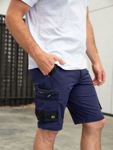BSHC1332 Bisley Flx & Move™ 4-Way Stretch Zip Cargo Short