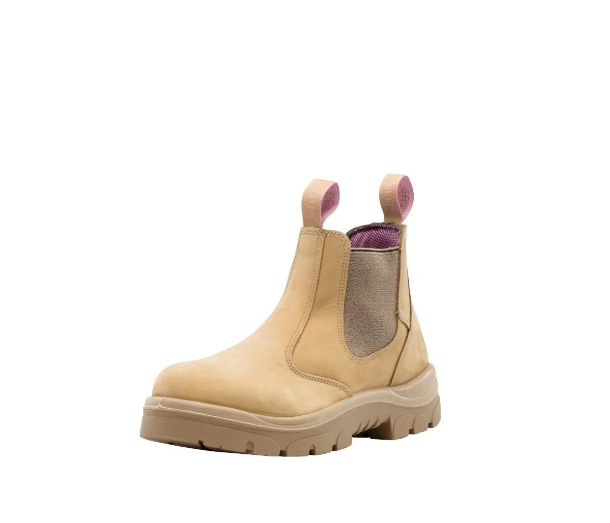512701 Steel Blue Ladies Hobart Safety Boot in Black and Sand