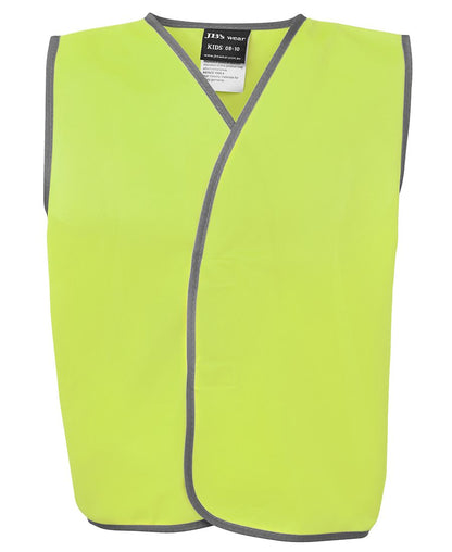 6HVSU JBs Wear KIDS Hi Vis Safety Vest in Orange or Lime