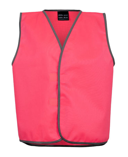 6HVSU JBs Wear KIDS Hi Vis Safety Vest in Orange or Lime