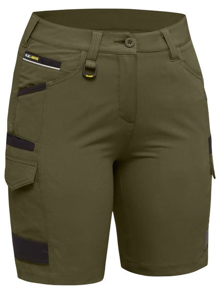 BSHL1332 Bisley Women's Flx & Move™ 4-Way Stretch Zip Cargo Short