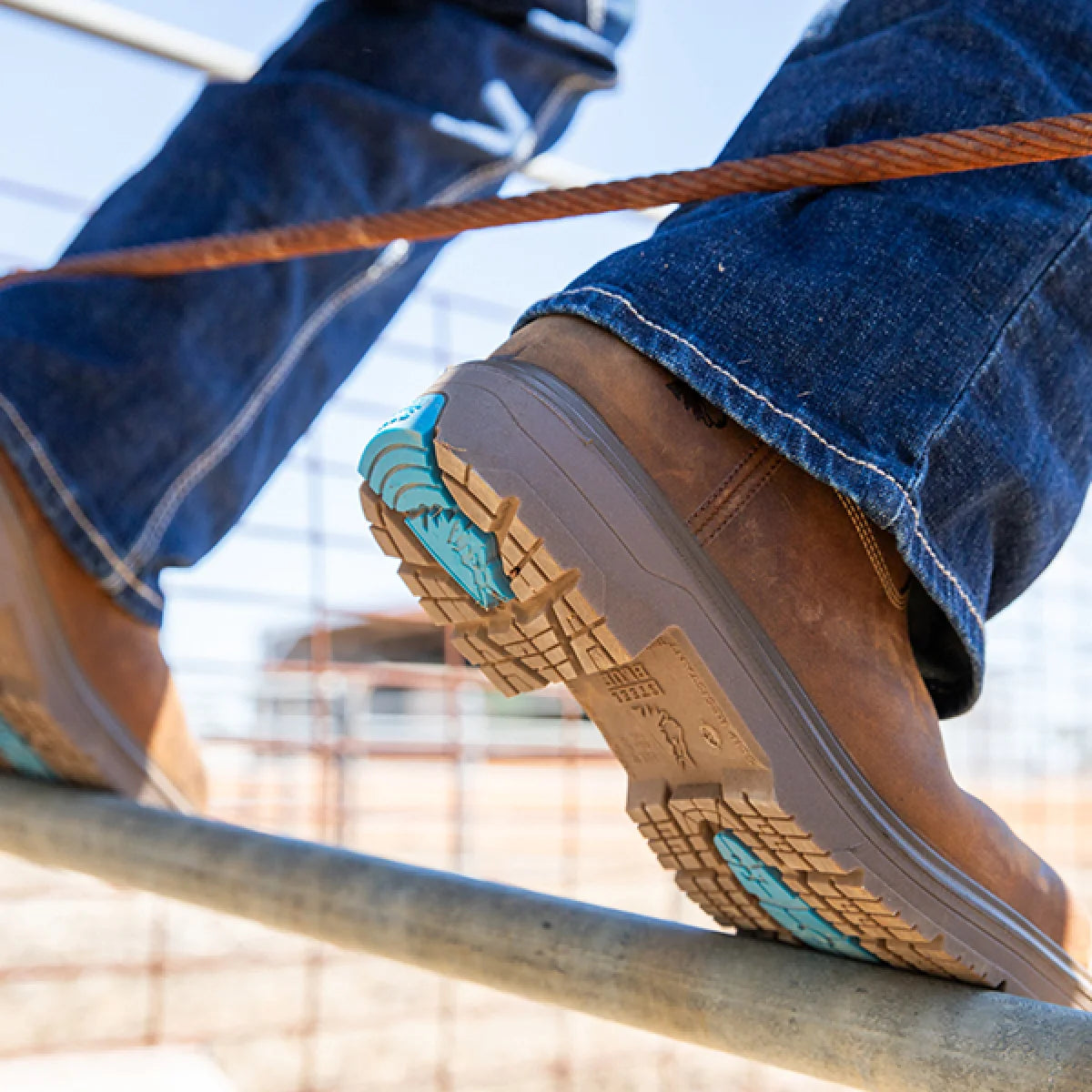813945 Blue Heeler Square Toe  | Distressed Brown