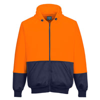 B327 Portwest Hi-Vis Contrast Zipped Class D Hoodie