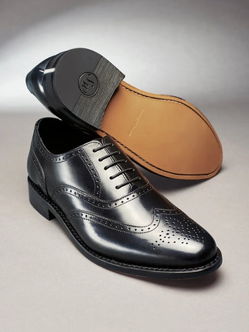BV67 Samuel Windsor Cheltenham Brogue Black Shoe