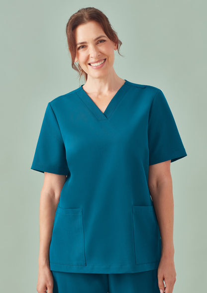 CU543LS BizCare Womens Pulse V-Neck Scrub Top