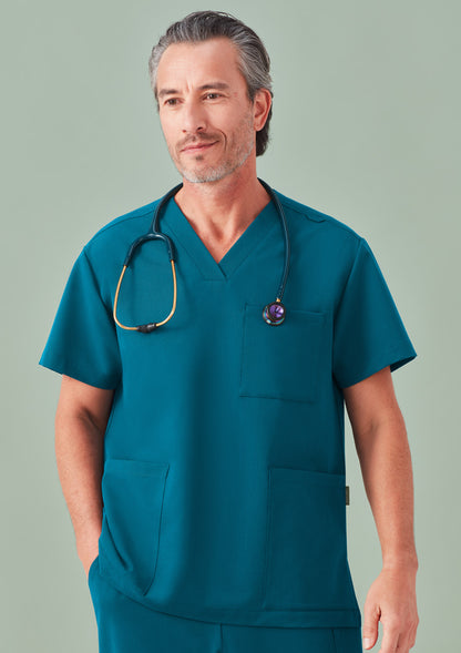 CU544US BizCare Unisex Pulse V-Neck Scrub Top