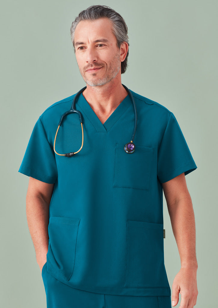 CU544US BizCare Unisex Pulse V-Neck Scrub Top