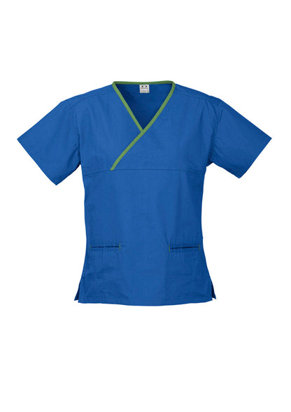 H10722 Fashion Biz Womens Contrast Scrub Top