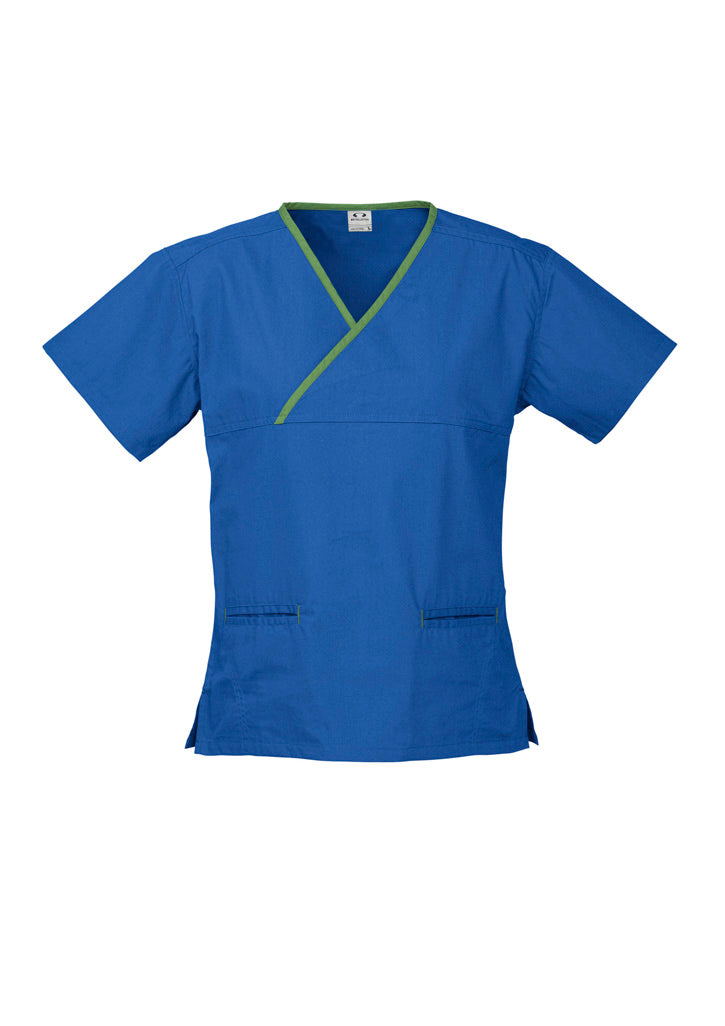 H10722 Fashion Biz Womens Contrast Scrub Top