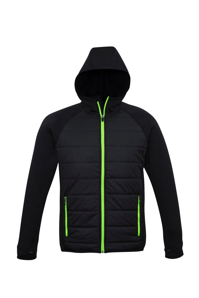 J515M Biz Collection Mens Stealth Jacket with Hood in Black