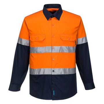 MA801 Portwest Hobart Hi-Vis Lightweight Contrast Shirt L/S