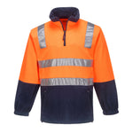 MF215 Portwest Hi-Vis Contrast 1/4 Zip Polar Fleece