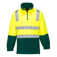 MF215 Portwest Hi-Vis Contrast 1/4 Zip Polar Fleece