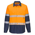 MS105 Portwest Hi-Vis Stretch Contrast Shirt L/S