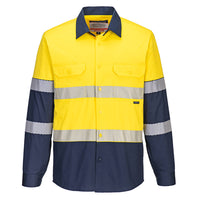 MS105 Portwest Hi-Vis Stretch Contrast Shirt L/S