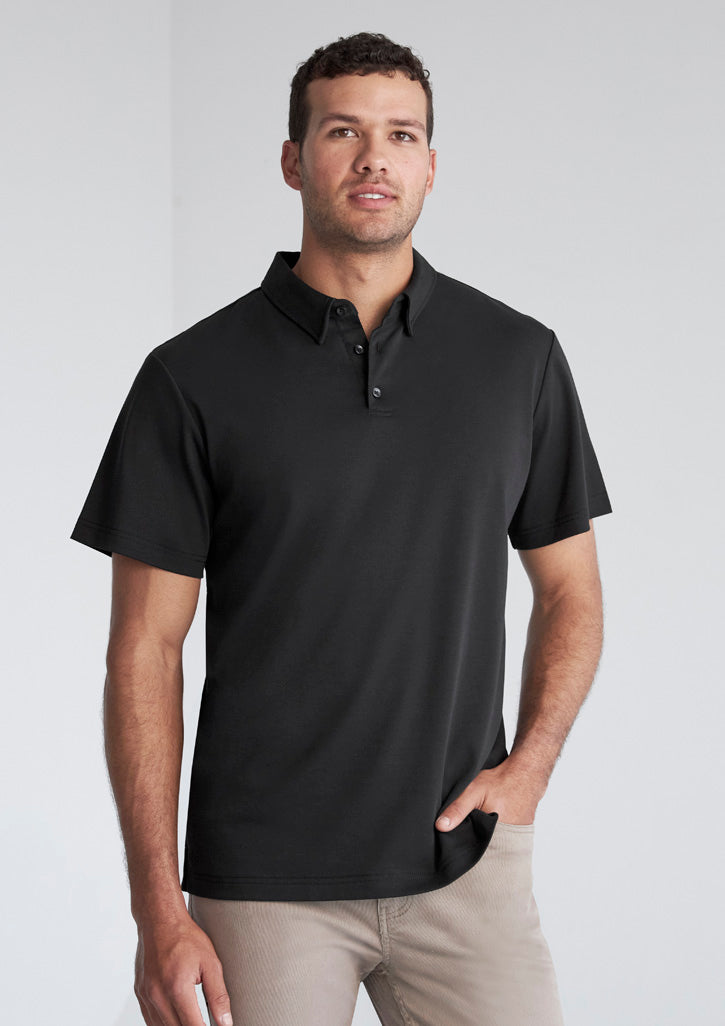 P515mS Fashion Biz  Mens Lotus Short Sleeve Polo