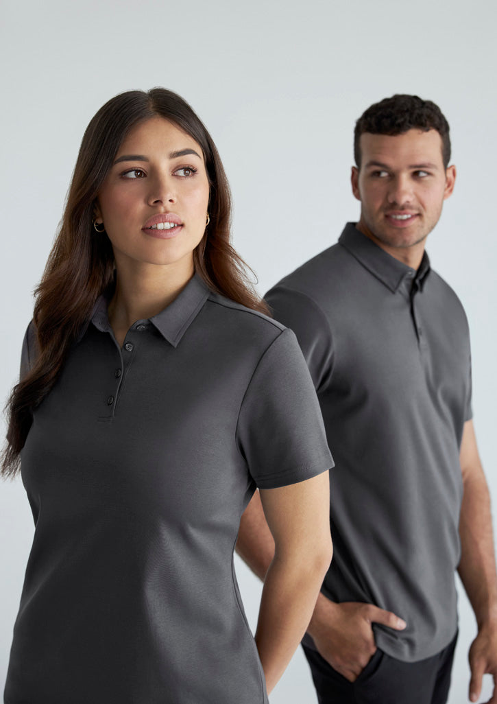 P515mS Fashion Biz  Mens Lotus Short Sleeve Polo