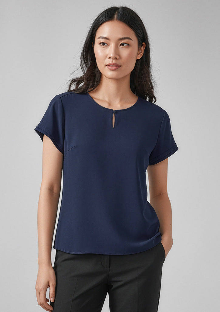 RU569LS Fashion Biz Womens Evelyn Short Sleeve Blouse